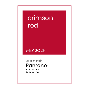 Pantone 200 C Crimson Red Labels