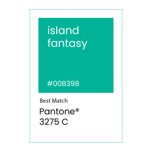 Pantone 3275 C Island Fantasy Labels