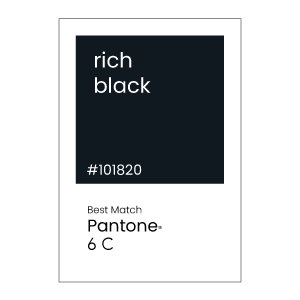 Pantone 6 C Rich Black Labels