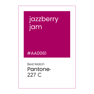 Pantone 227 C Jazzberry Jam Labels