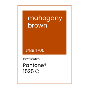 Pantone 1525 C Mahogany Brown Labels