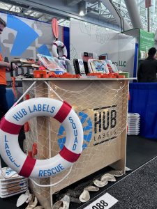 Label Rescue Squad booth set up at the Boston Seafood Trade Show